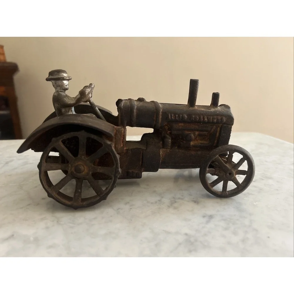 Antique Fordson Cast Iron Tractor with Driver by Arcade Manufacturing Company